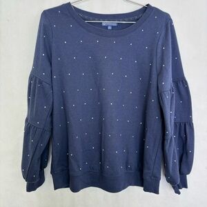 Democracy women’s long sleeve blue shirt sweatshirt small 98